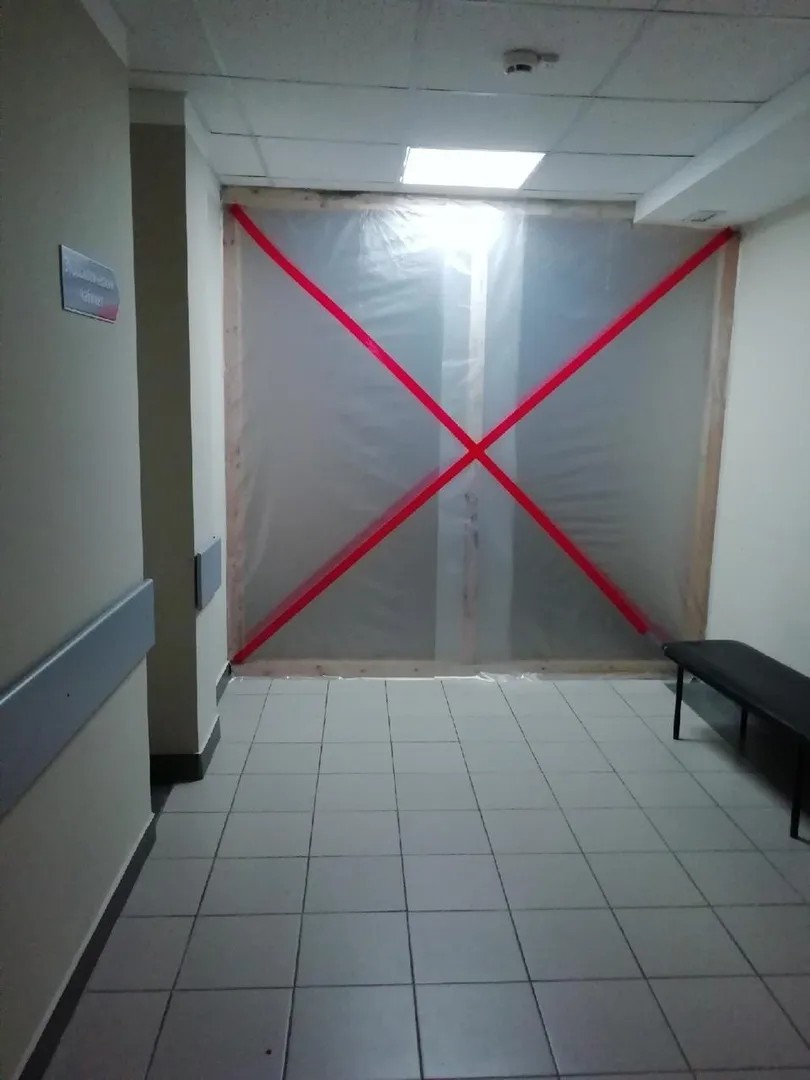 Красная зона больницы. Фото из «Вконтакте» Натальи Трофимовой