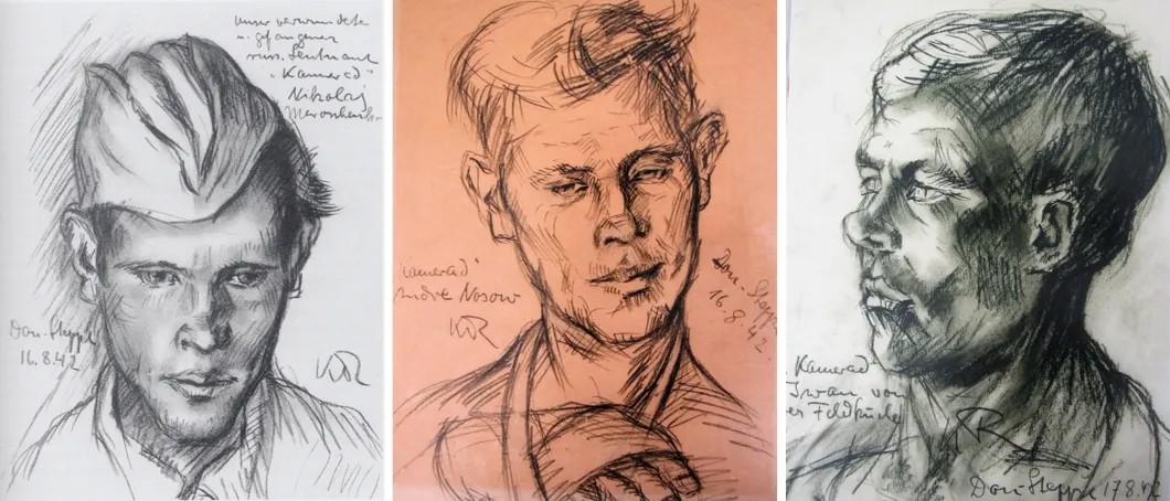 Портреты советских военнопленных, сделанные Ройбером