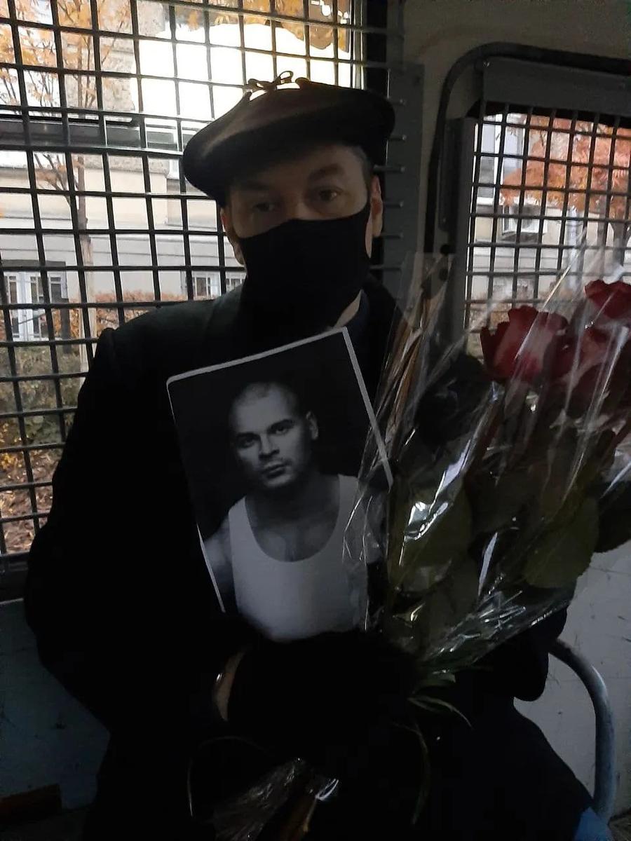 Задержанный на «Русском марше» активист. Фото: для «Новой»