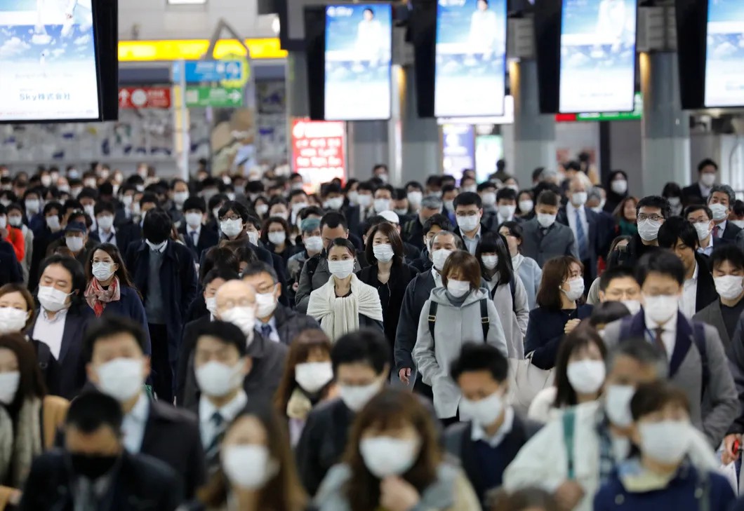 Час-пик в Токио. Фото: Reuters
