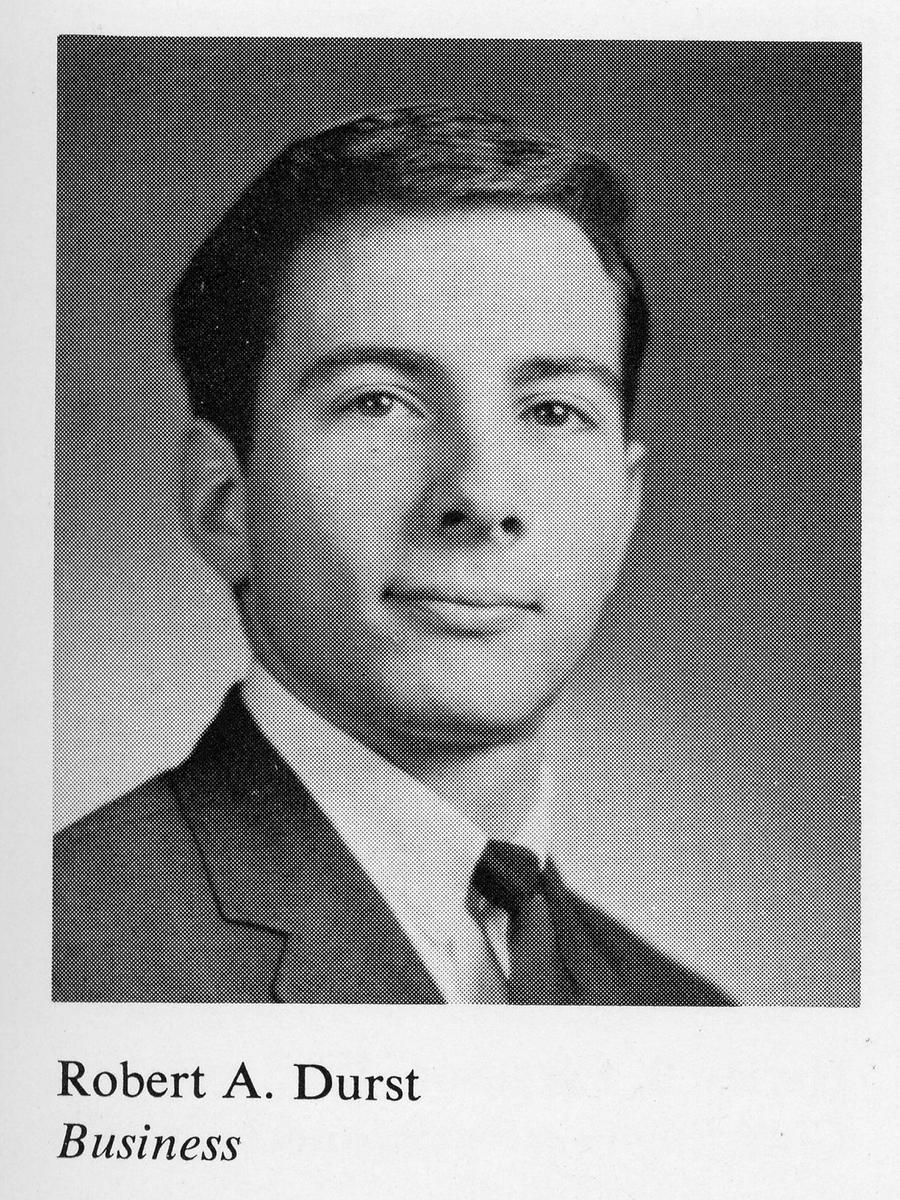 22-летний Роберт Дёрст на фото в ежегоднике Унисерситета Лихай, 1965 год. Фото: NY Daily News Archive via Getty Images