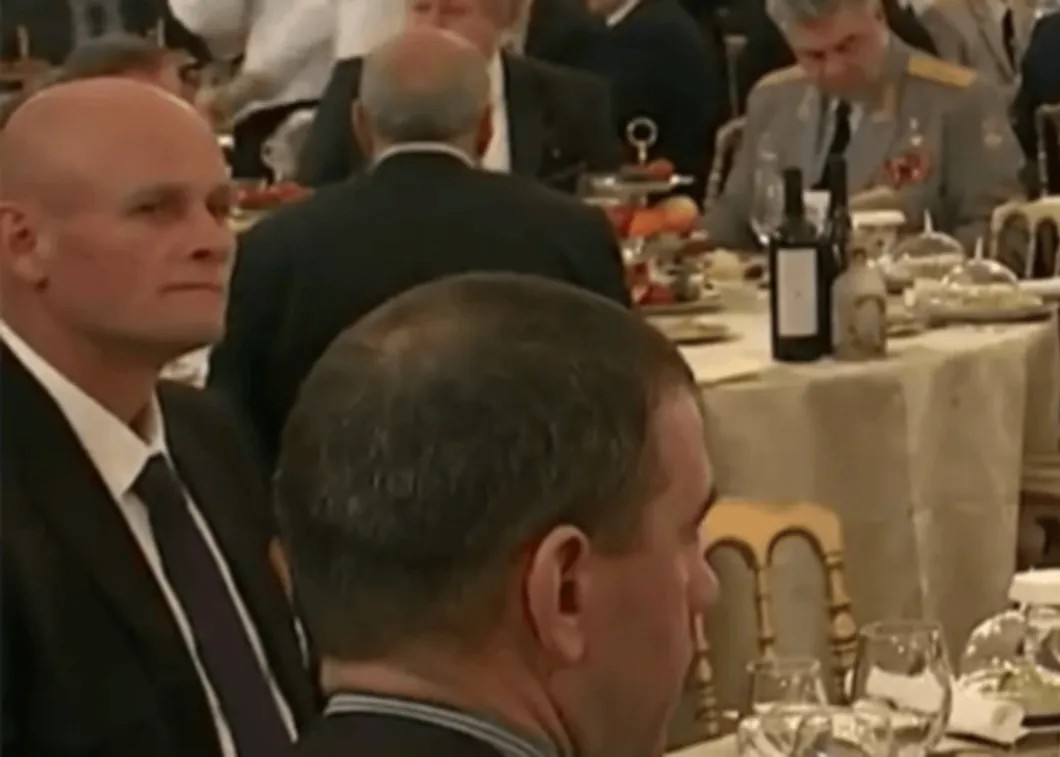 Слева — Дмитрий Уткин (Вагнер) на приеме в Кремле