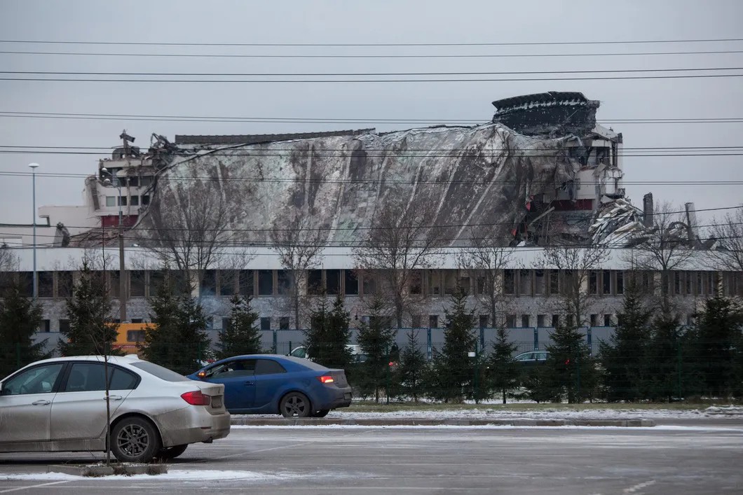 Разрушенный СКК на проспекте Юрия Гагарина. Фото: Елена Лукьянова / «Новая газета»