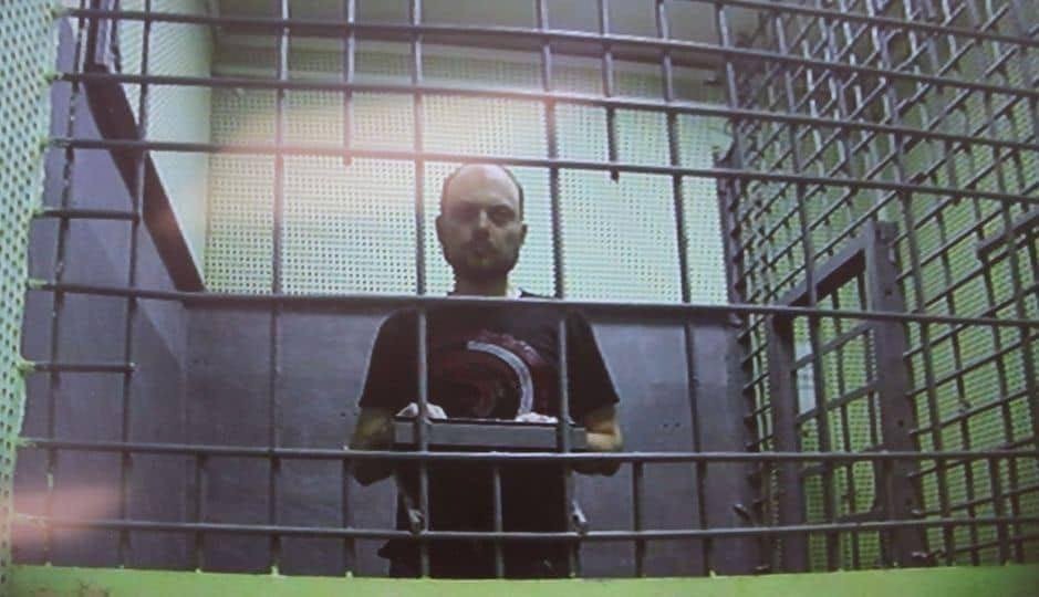 Владимир Кара-Мурза выступает в суде по видеосвязи. Фото из архива