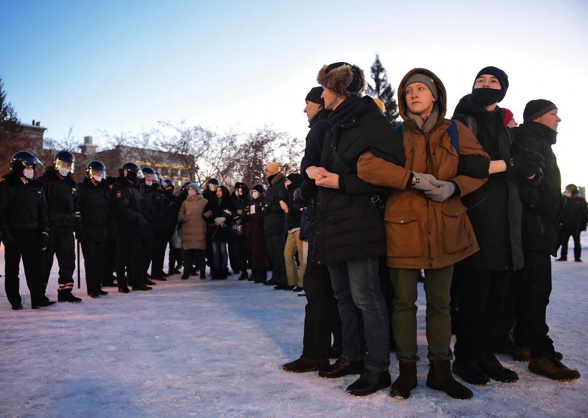Акция протеста в Новосибирске. Фото: Влад Некрасов / Коммерсантъ