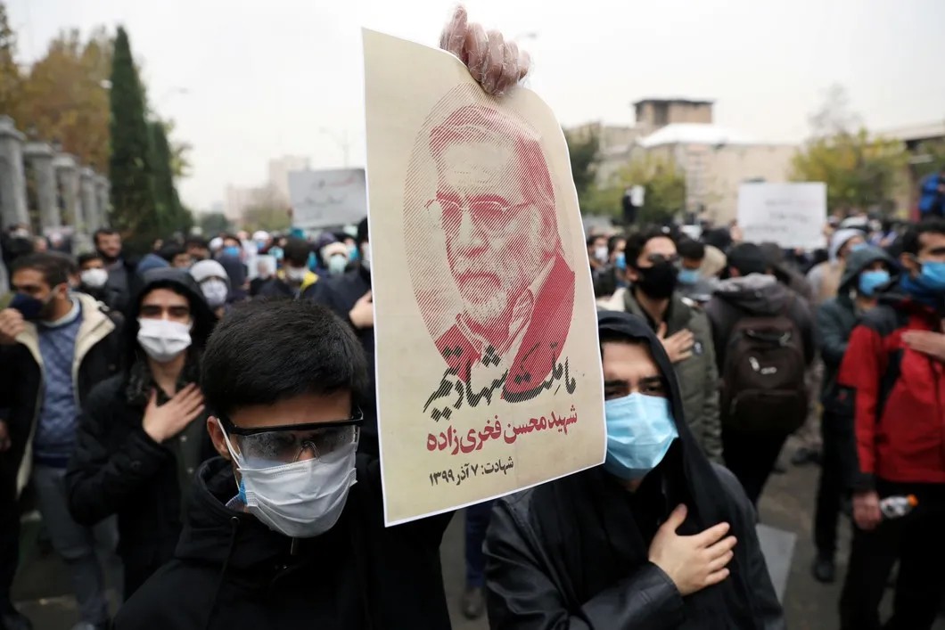 Протесты в Иране после убийства Мохсена Фахризаде. Фото: Reuters