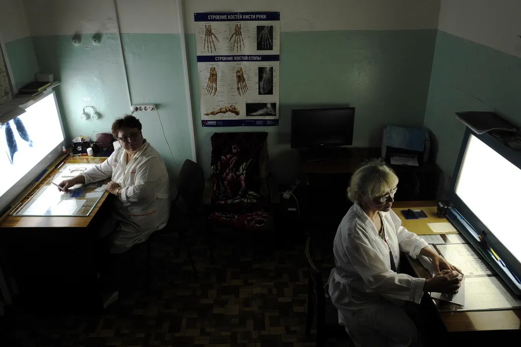 Рентгенологический кабинет в сарапульском тубдиспансере. Фото: Виталий Кавтарадзе, специально для «Новой газеты»