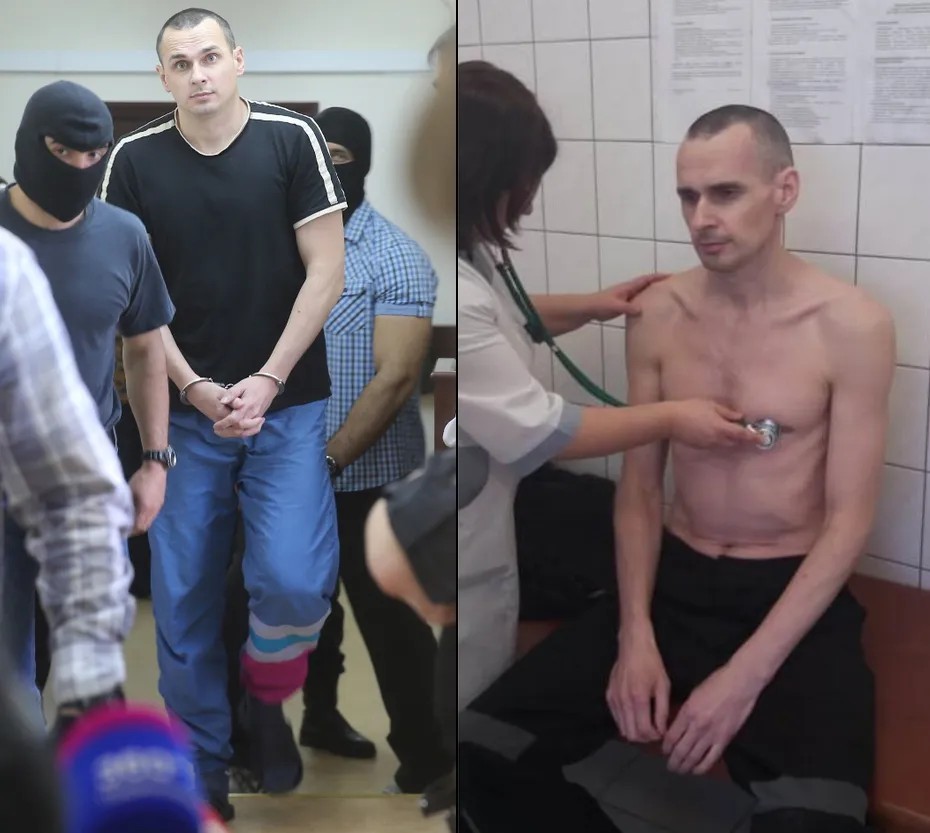Oleg Sentsov. July 2014 and September 2018