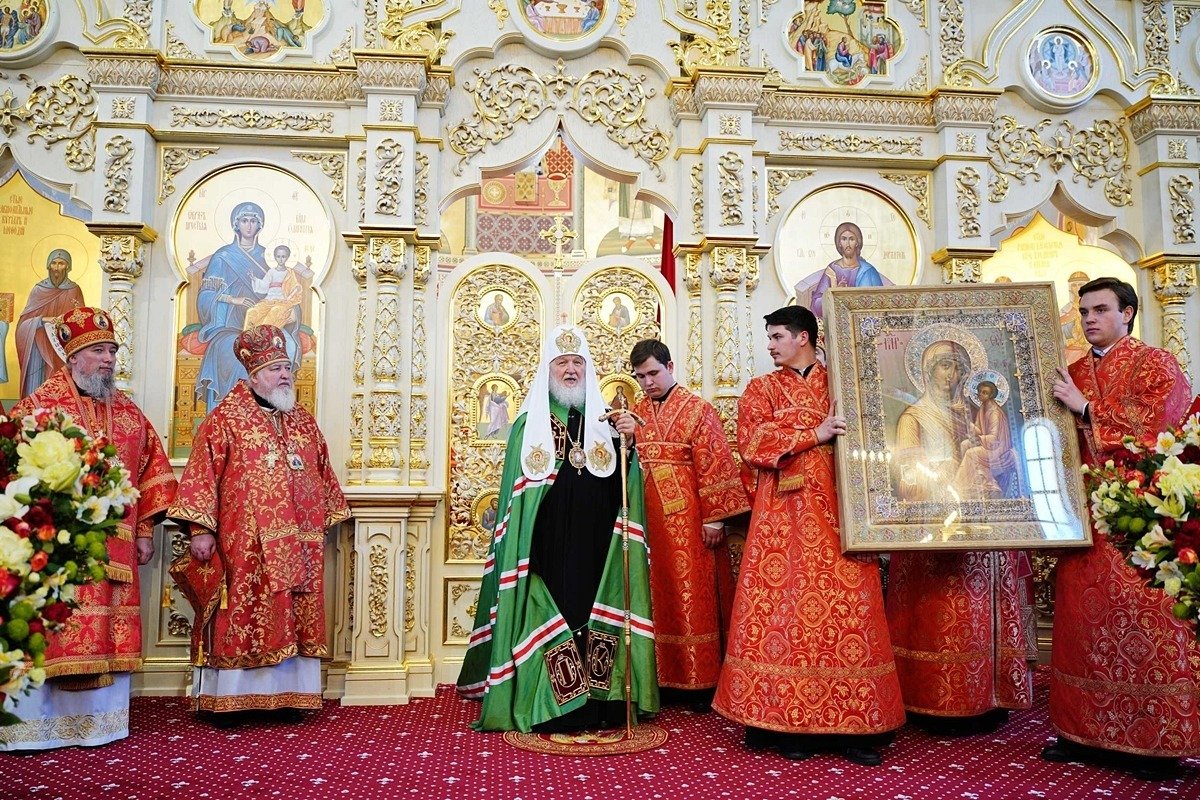 Патриарх Кирилл посетил новый храм в Динском районе Краснодарского края. Фото: пресс-служба РПЦ