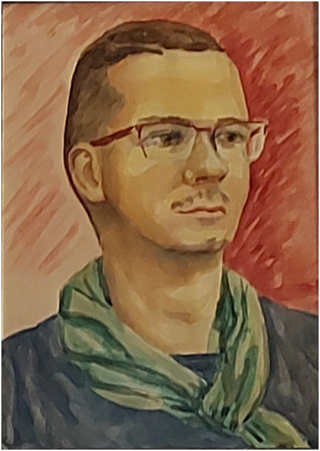 Марина Павлова. Будущее России (Илья, физик). 2019. Бумага, акварель