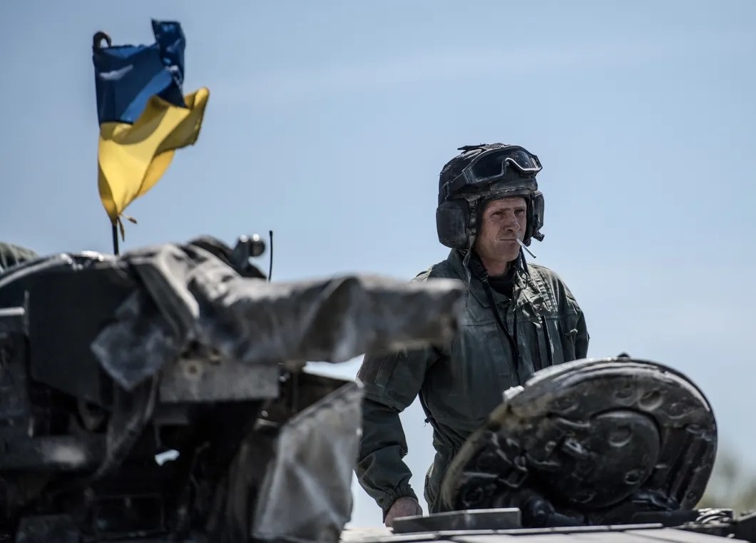 Украинский танкист на совместных учениях НАТО в Германии. Фото: EPA