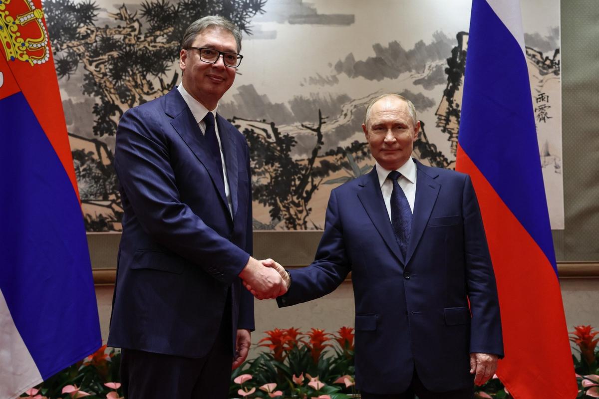 2 сентября 2025 года. Пекин. Президент РФ Владимир Путин и президент Сербии Александр Вучич. Фото: Александр Казаков / ТАСС