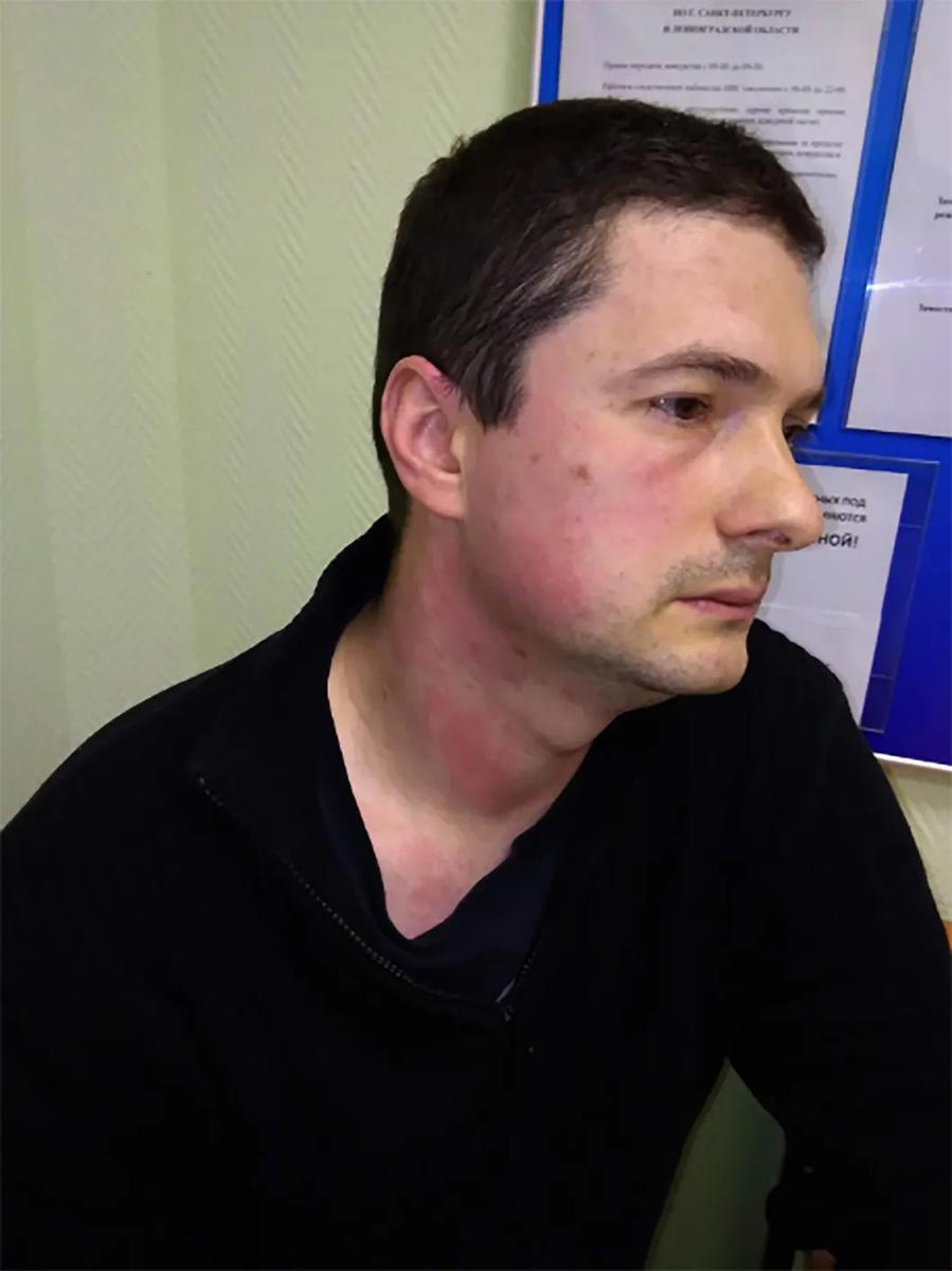 Павел Зломнов после инцидента 21 августа 2018, адвокатская съемка