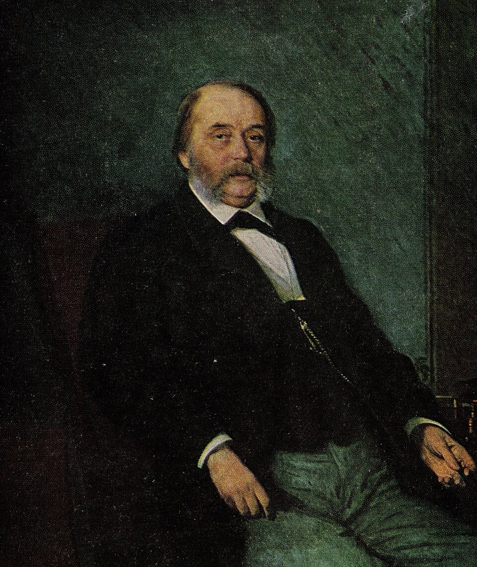 Портрет И. А. Гончарова, работы И. Н. Крамского. Источник: Википедия