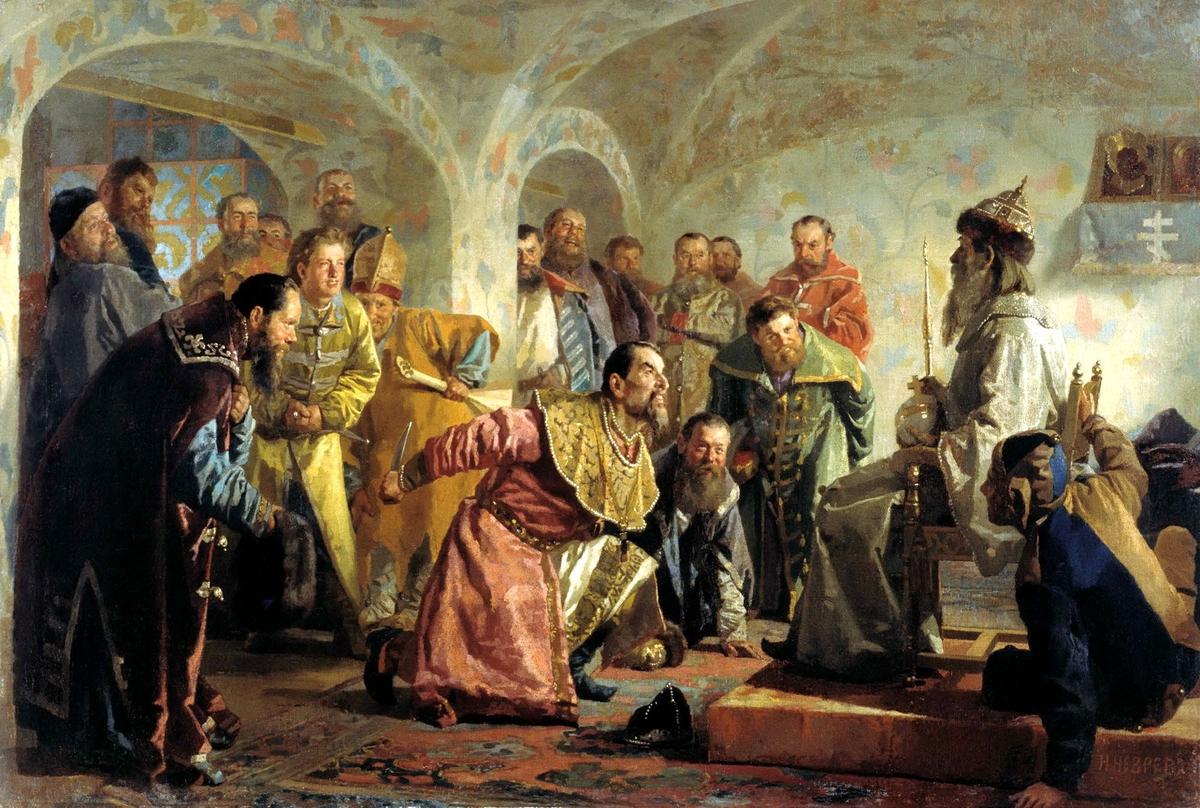 Николай Неврев «Опричники», 1870-е. Источник: Википедия