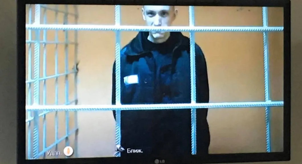 Осужденный Константин Котов по видеосвязи из колонии. Фото: Мария Эйсмонт
