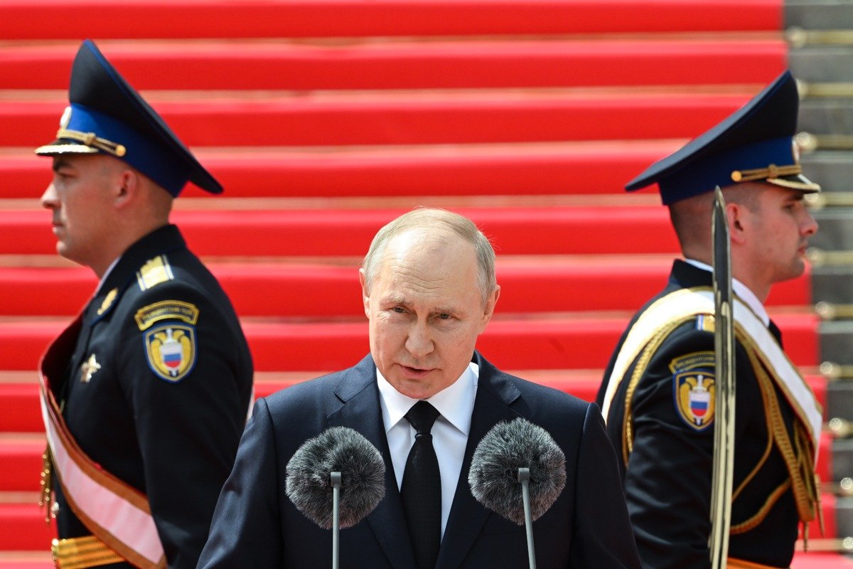 Выступление Путина перед подразделениями силовых ведомств 27.06.2023. Фото: Сергей Гунеев / POOL / ТАСС