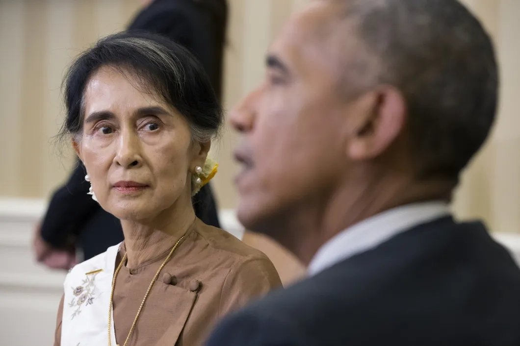 Аун Сан Су Чжи и Барак Обама в Вашингтоне. Фото: EPA