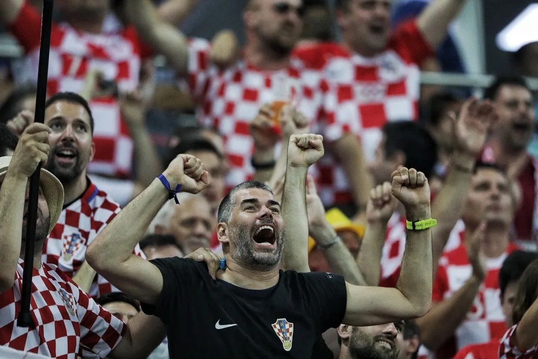 Реакция на второй гол хорватов. Фото: Влад Докшин / «Новая газета»
