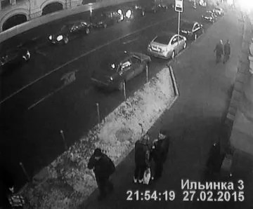 Слежка за Борисом Немцовым, съемка с видеокамеры ГУМа