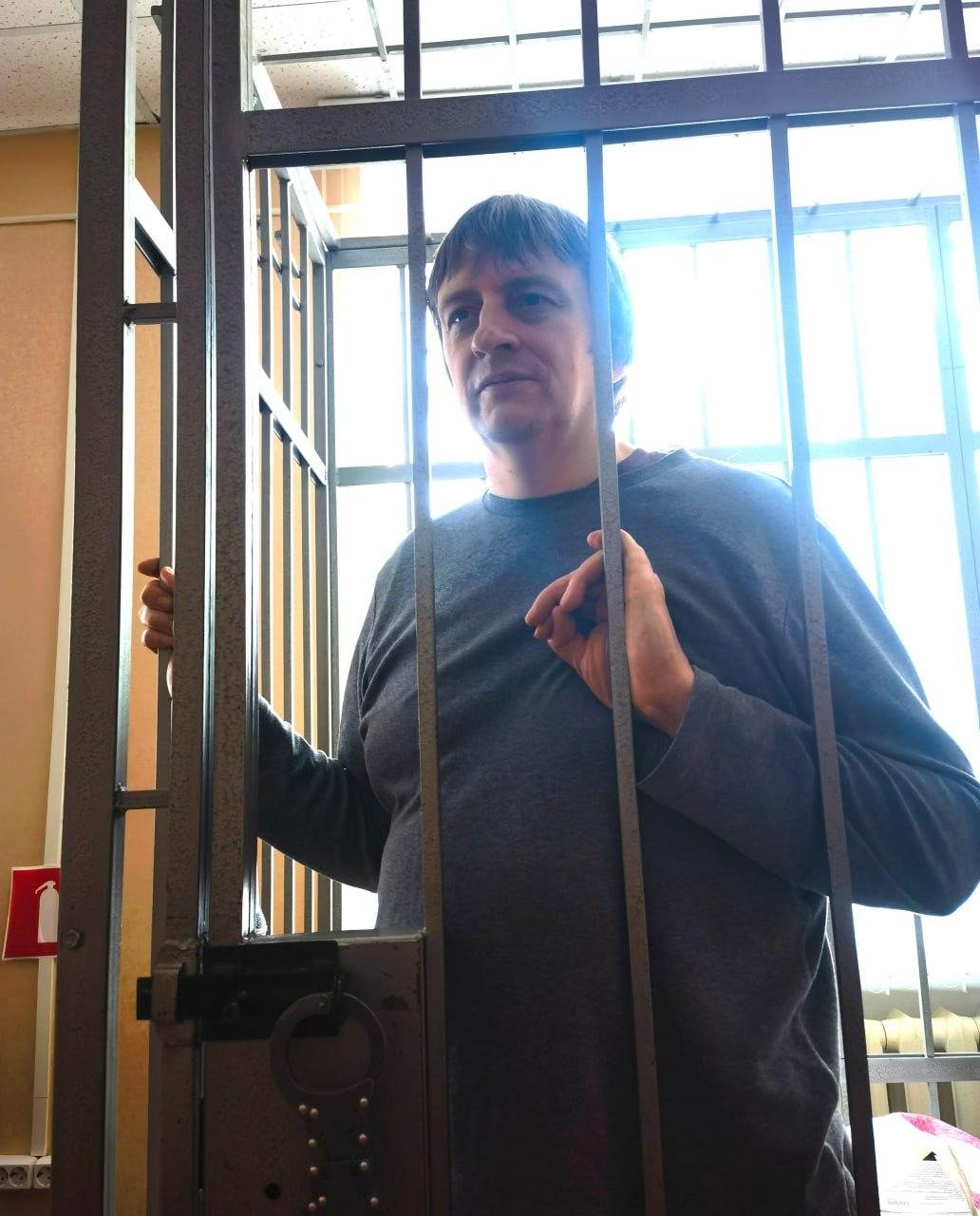 Григорий Северин в суде. Фото из канала Сivil Defence Node