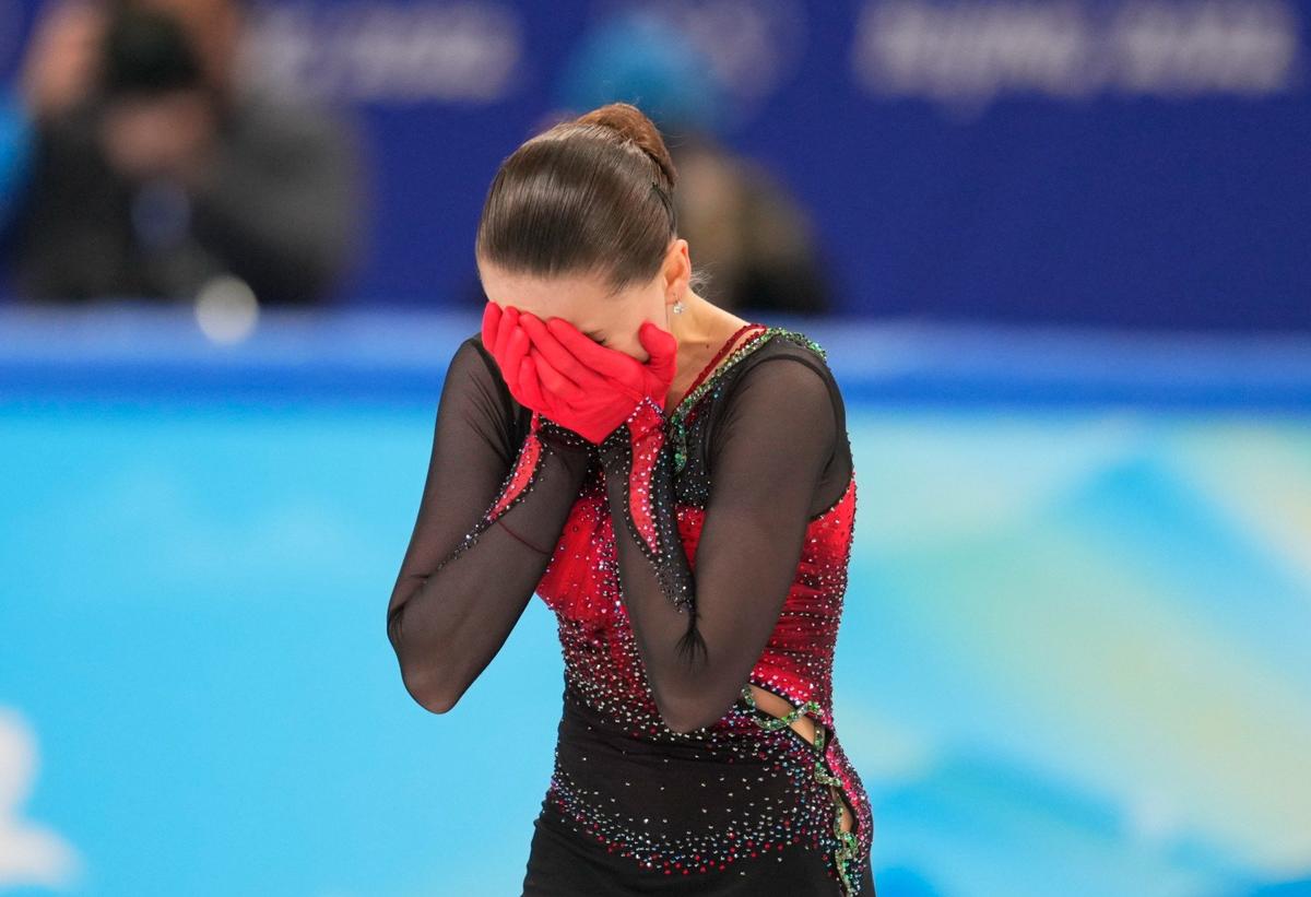 Камила Валиева после произвольной программы в Пекине. Фото: Zuma \ TASS