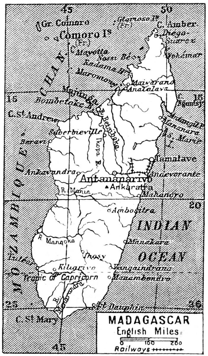 Карта острова Мадагаскар (1922). Фото из архива
