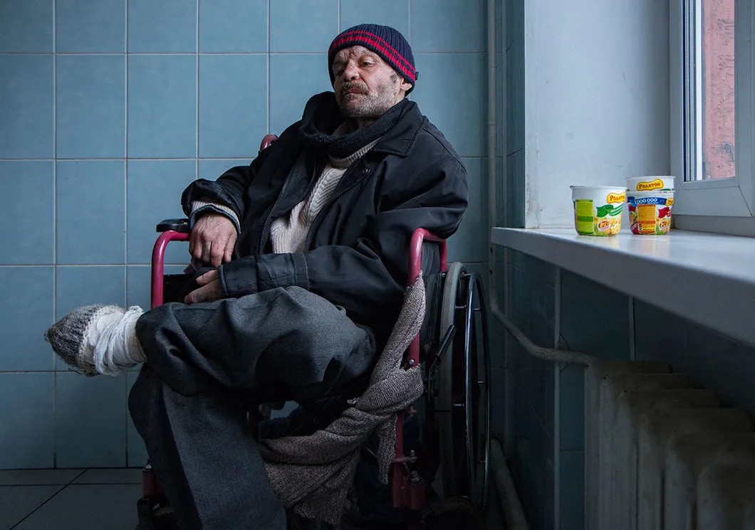 Бездомный в ЦСА. Фото: Светлана Виданова, специально для «Новой»