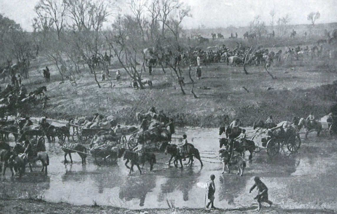 Отступление русских войск после Мукденского сражения. Фото: Википедия