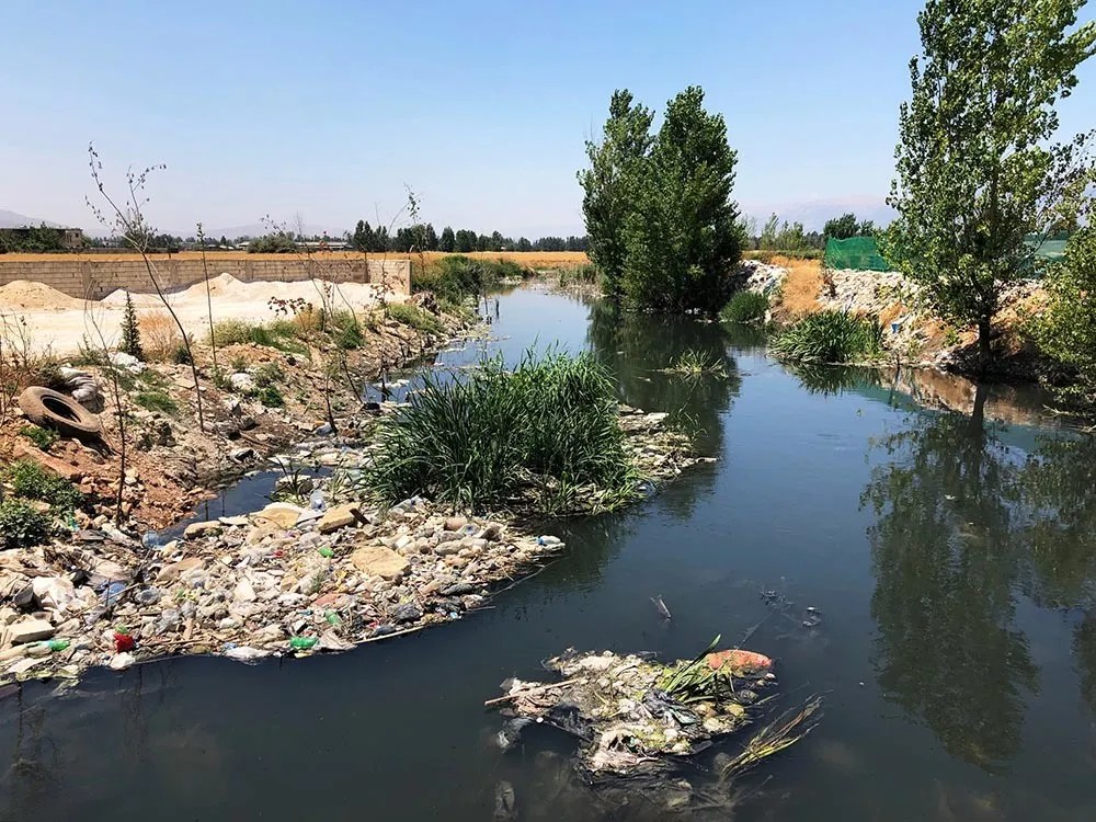 Вода в реке Литани в Ливане загрязняется сливом нечистот и отходов от незаконно организованного овцеводства. Фото: ТАСС