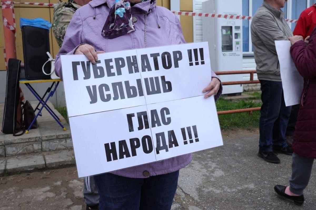 Митинг в Дедовичах. Фото из соцсетей