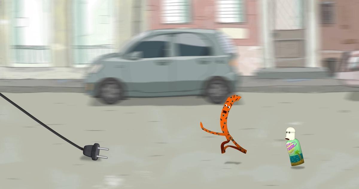 Кадр из анимационного фильма «На выброс»