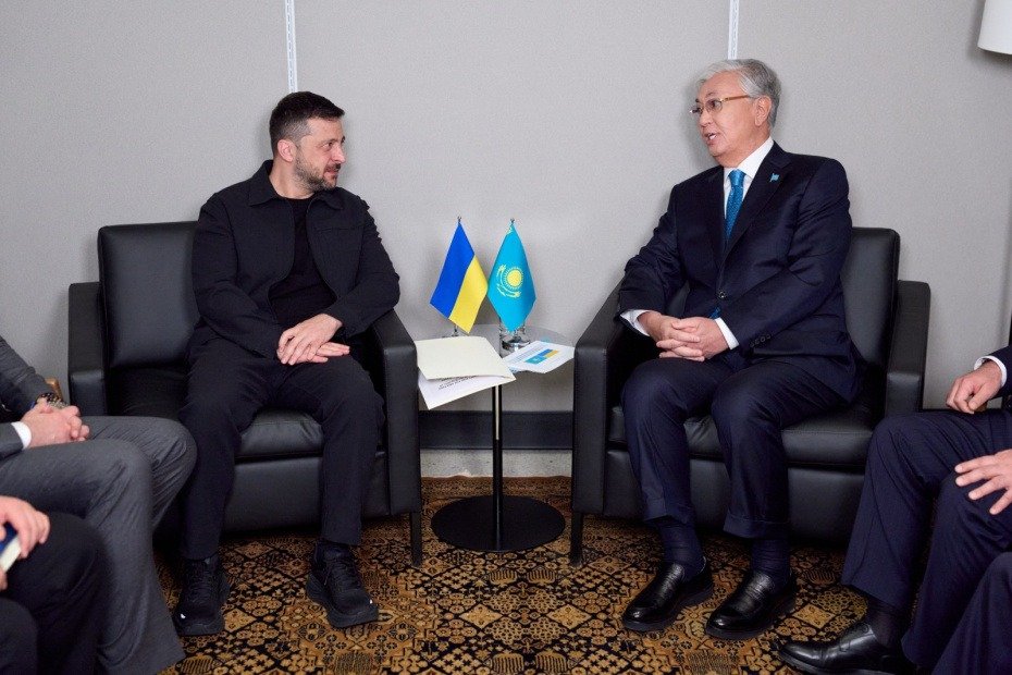 Встреча Владимира Зеленского и Касыма-Жомарт Токаева. Фото: соцсети