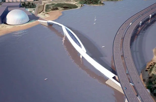 Проект пешеходного моста на Крестовский остров / Фото: evspb.ru
