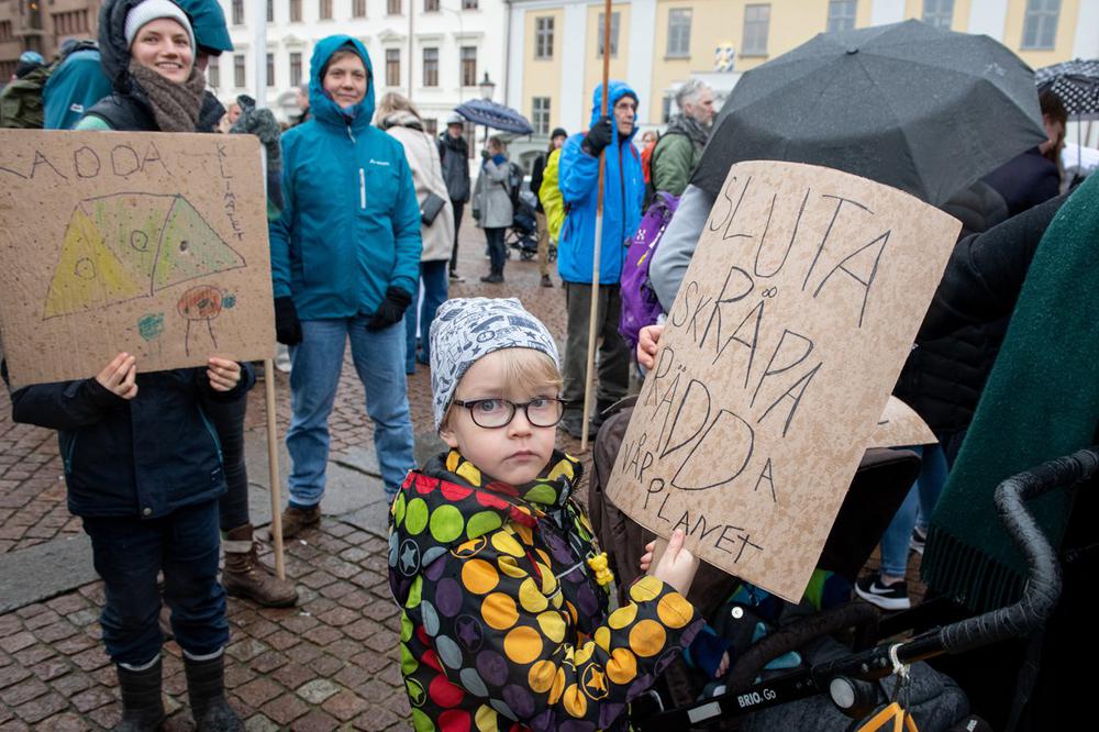 Экологический протест студентов в Гётеборге. Фото: Julia Reinhart / Getty Images