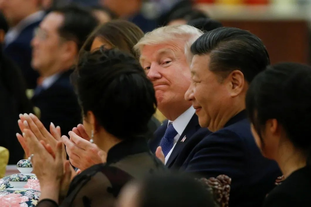 Дональд Трамп на встрече с Си Цзиньпином в Китае. Фото: Reuters
