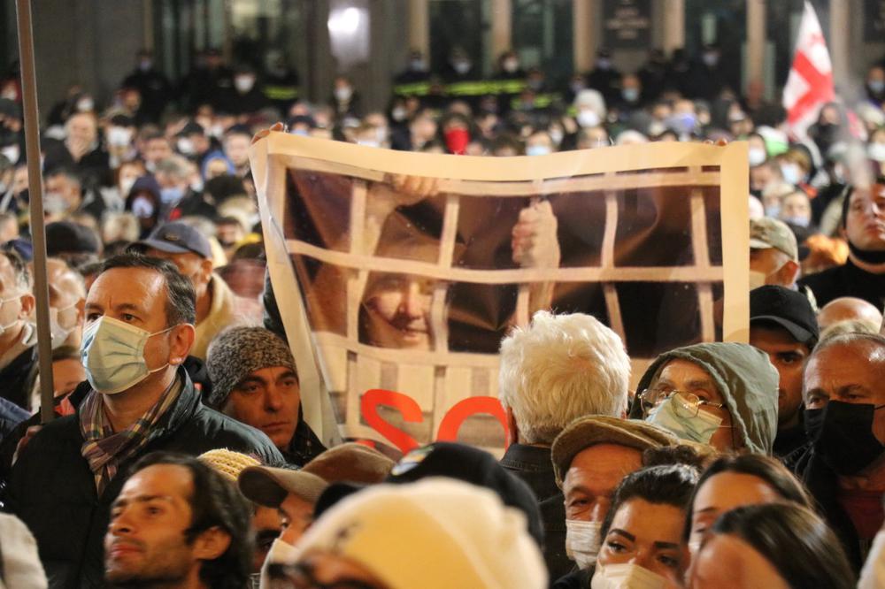 Митинг сторонников Саакашвили. Фото: Davit Kachkachishvili / Anadolu Agency via Getty Images