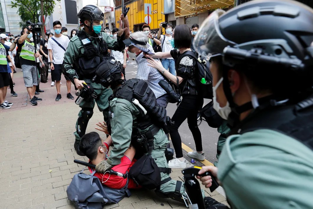 Задержания в Гонконге 27 мая. Фото: Reuters