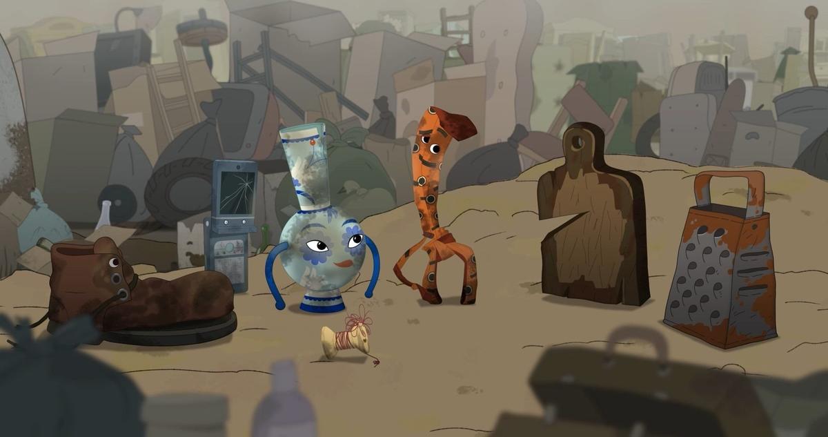 Кадр из анимационного фильма «На выброс»