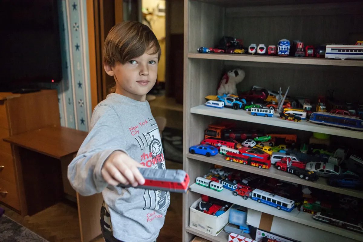 Антон— 7-летний сын Анастасии Комаровой. Фото: Елена Лукьянова / «Новая газета»