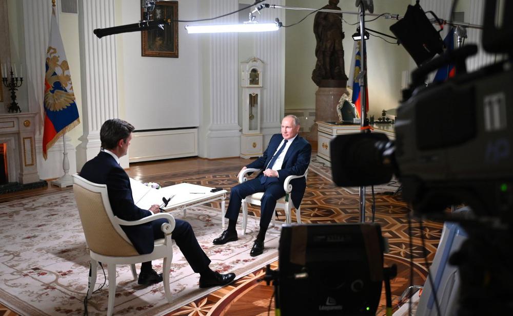 Зал для интервью. Фото: пресс-служба Кремля