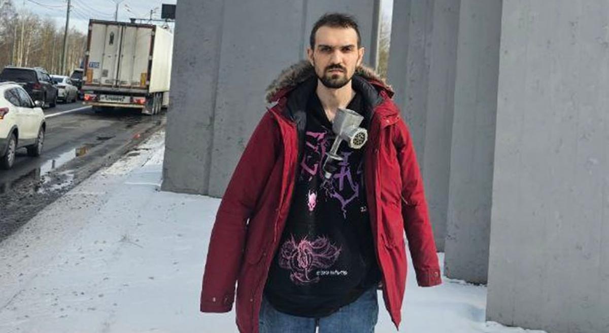 Останин после задержания в Минске с мясорубкой на шее