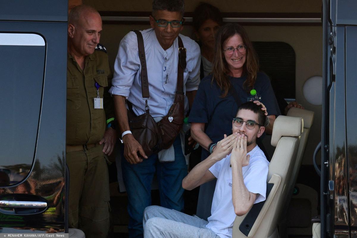 Освобожденный израильский заложник Эвьятар Давид. Фото: MENAHEM KAHANA / AFP / East News