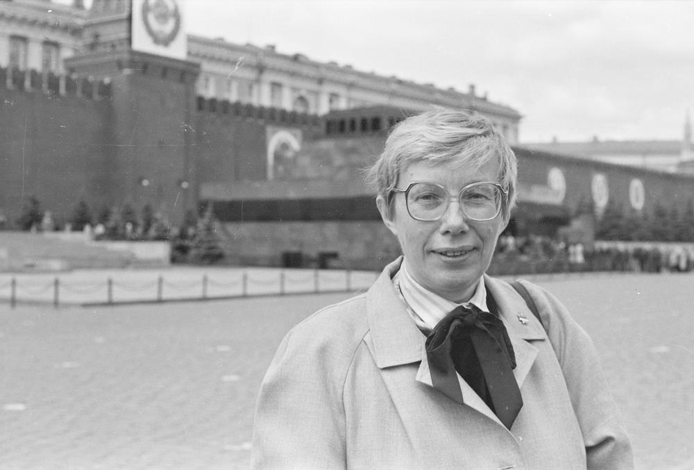 Марью Лауристин на Красной площади (1989). Фото: Faivi Kljutšik