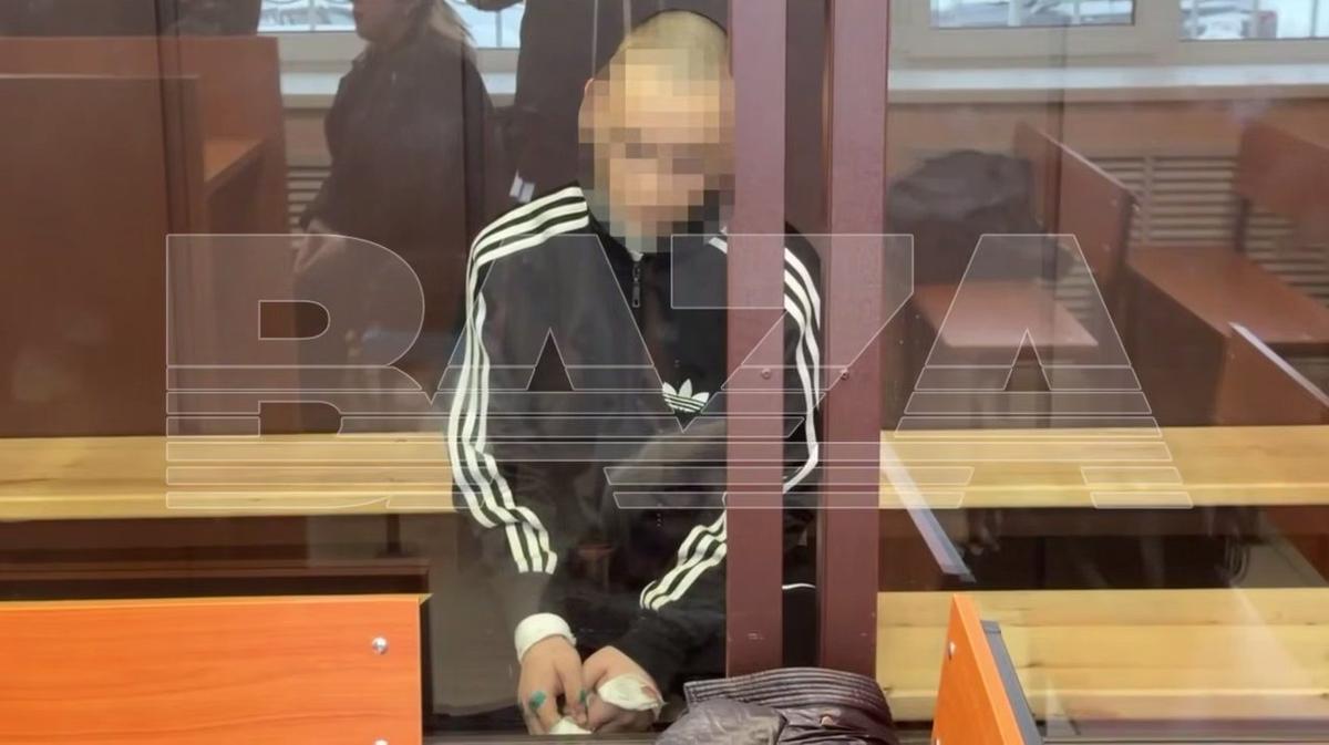 Напавший на иностранных студентов-медиков подросток на заседании по мере пресечения. Кадр: Baza