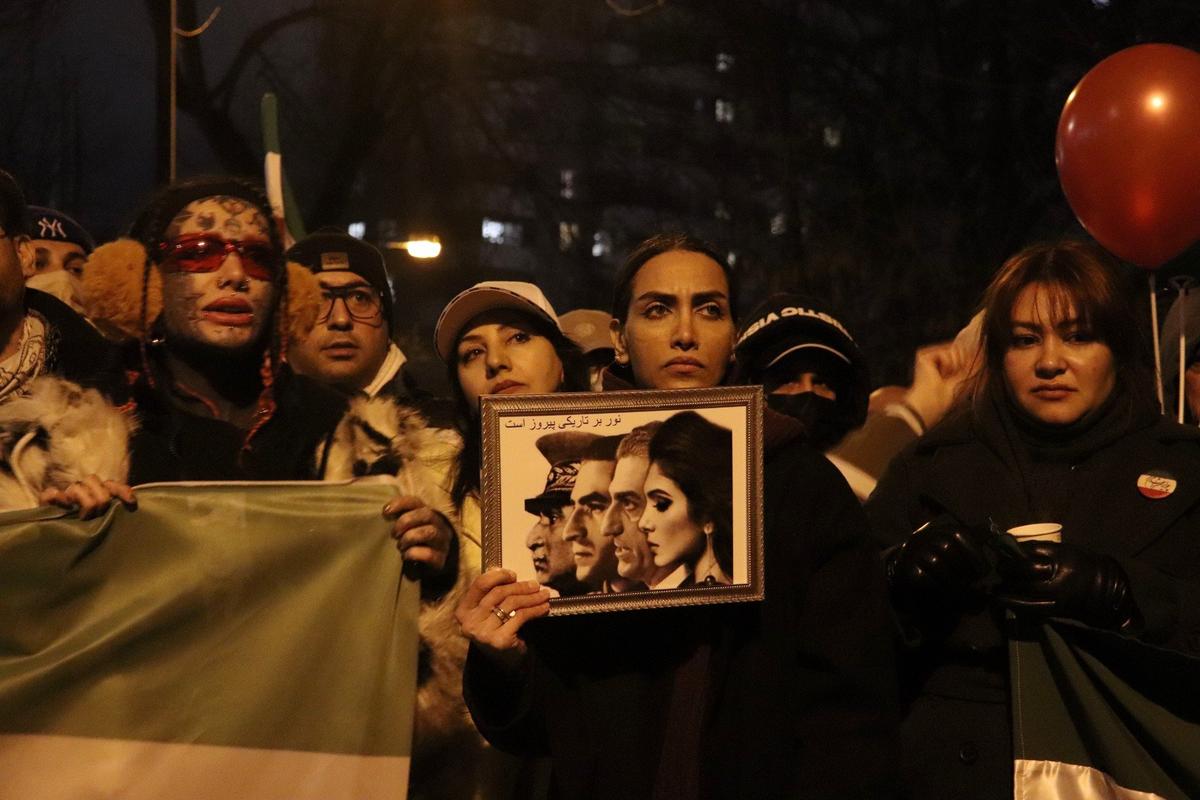 Протест у посольства Ирана в Ереване. Фото: Вахид Мирзаи