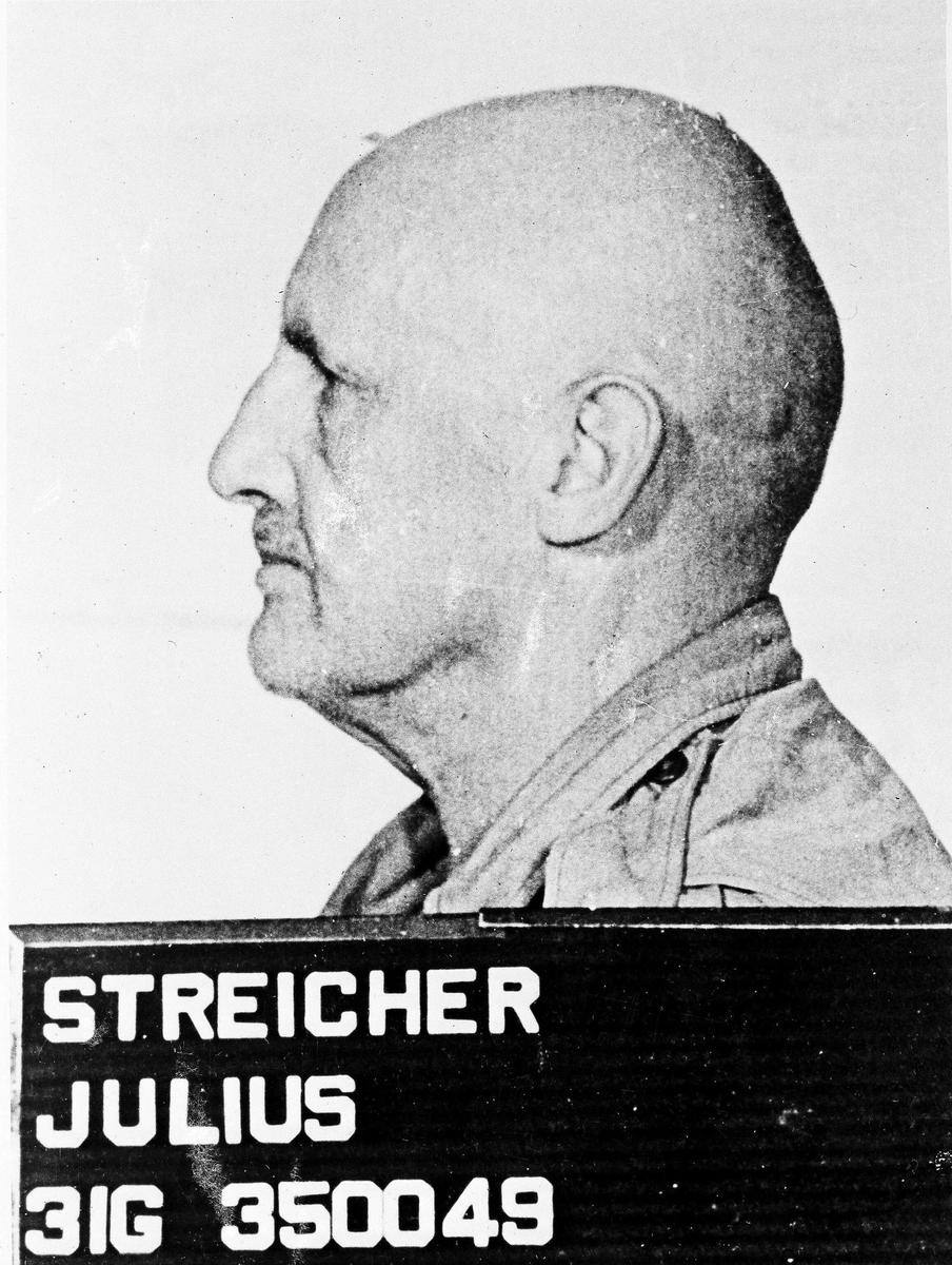 Юлиус Штрейхер — фотография из протоколов Нюрнбергского процесса. Фото: AP Photo