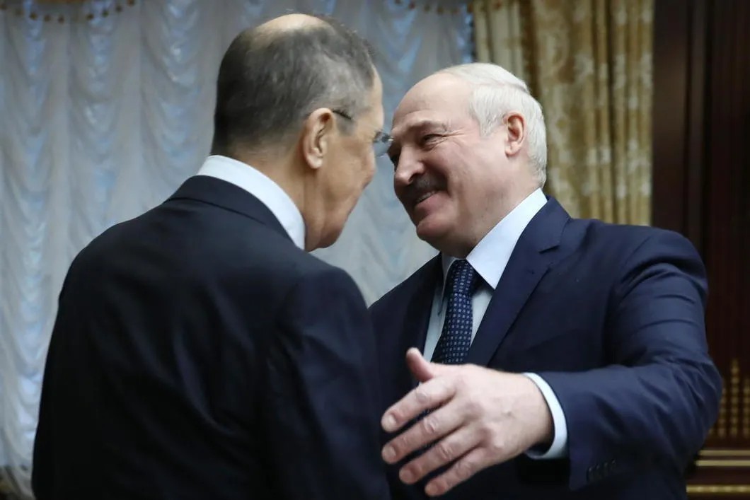 Sergey Lavrov and Alexander Lukashenko. Photo: Valery Sharifulin / TASS