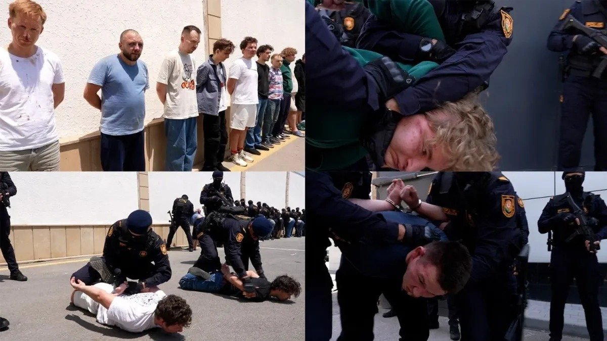 Задержание россиян в Баку. Скриншот