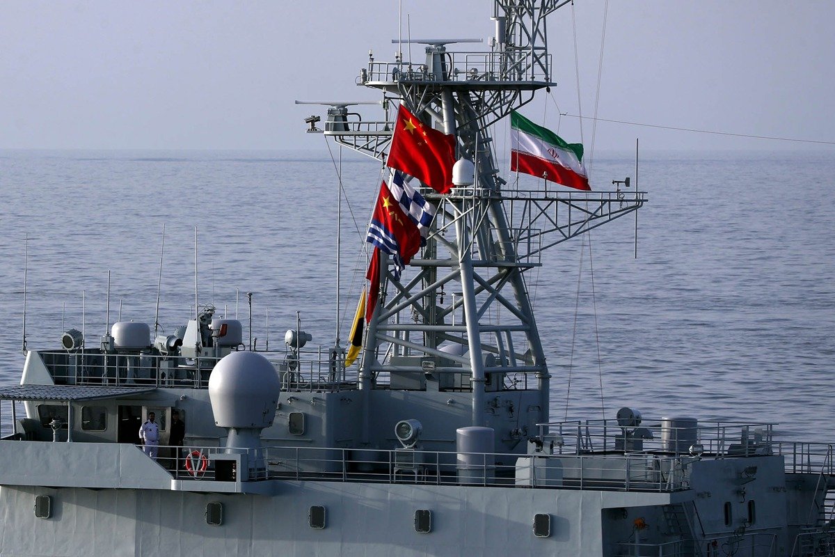 Военные учения России, Ирана и Китая «Морской пояс безопасности–2024» в Оманском заливе. Фото: Zuma / TASS